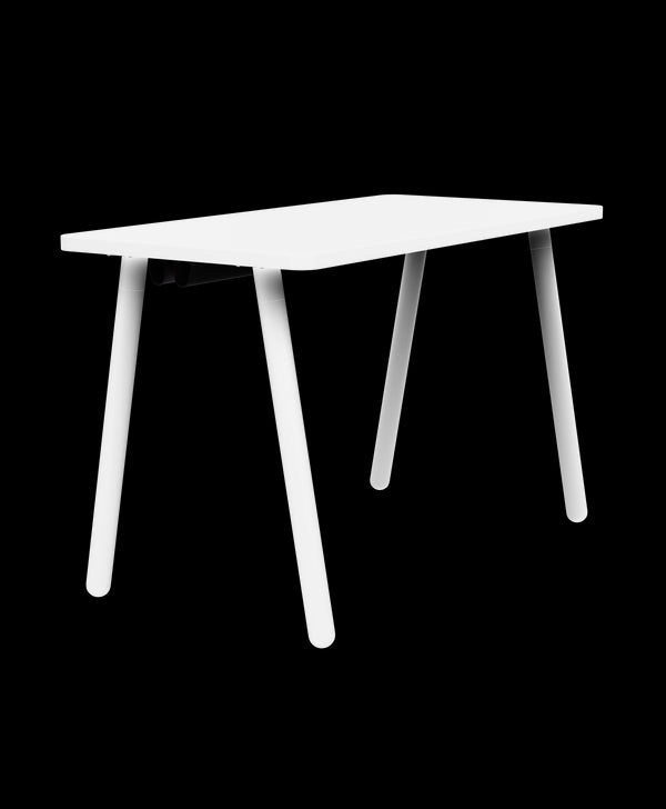 Studio Desk with Angled Legs - White